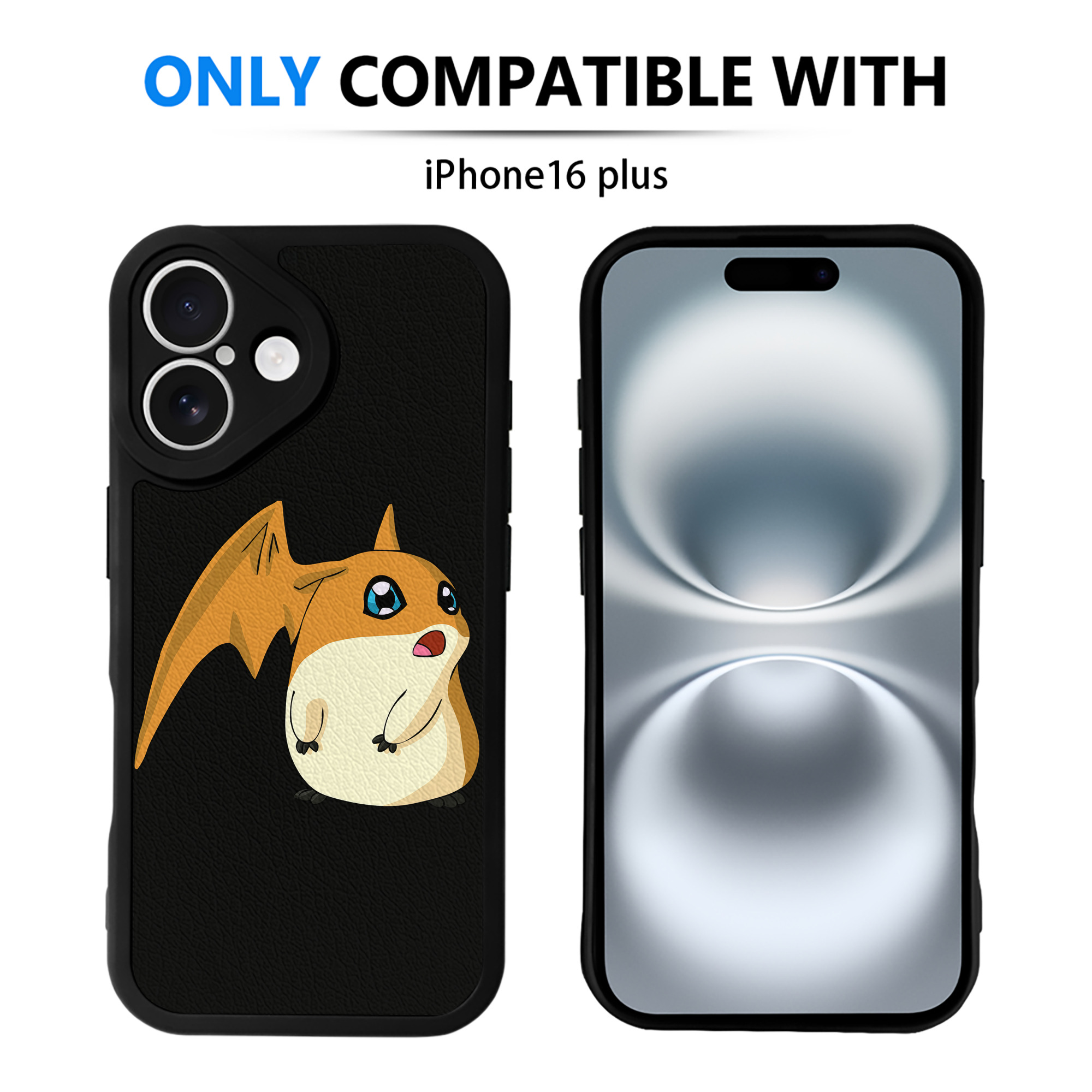（画像用） Digimon デジタルモンスター/デジモン 【iPhone 16シリーズ対応】シリコンスマホケース（レザー調） 材質：シリコン